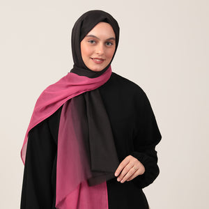 Degrade Şal - Siyah Fuşya