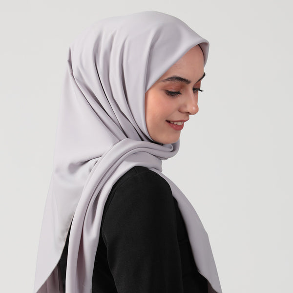 Medine İpeği Eşarp 110 X 110 Cm - Gümüş