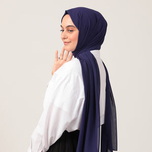 Şifon Şal - Morcivert