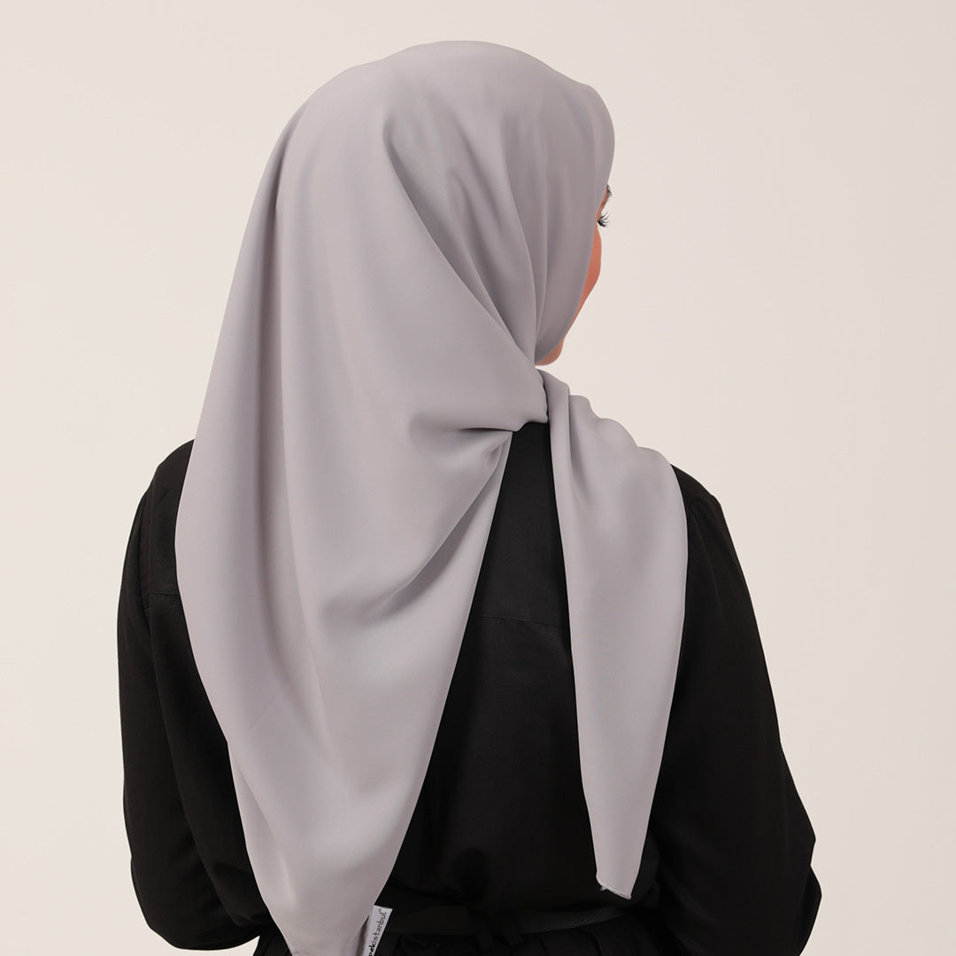 Medine İpeği Eşarp 110 X 110 Cm - Gri