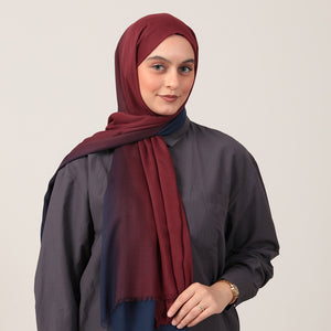 Degrade Şal - Bordo Lacivert