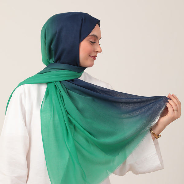 Degrade Şal - Benetton Lacivert