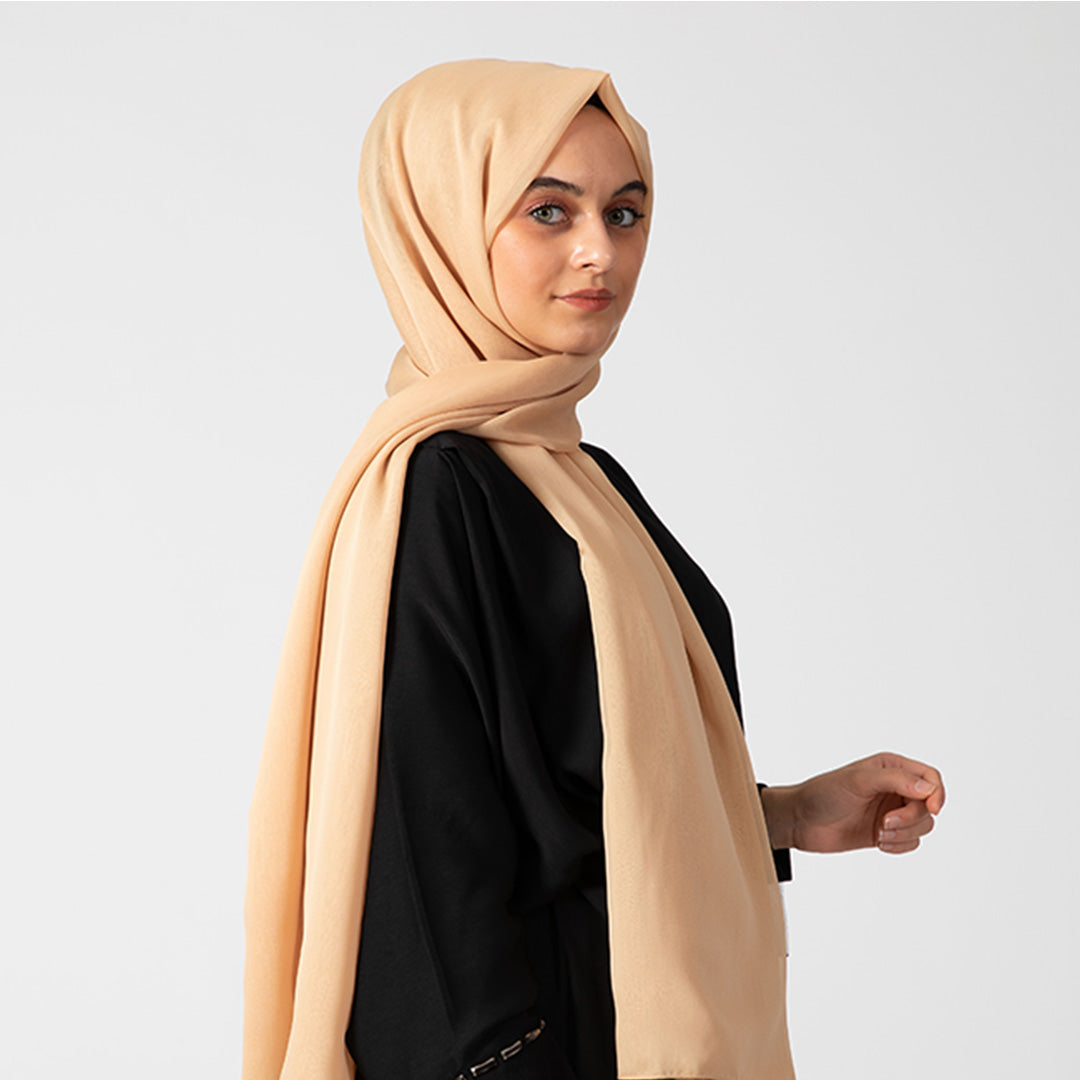 Janjanlı Şifon Şal - Gold