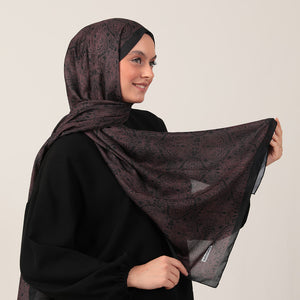 Pamuk İpek Şal - Mandala Desen - Marshall