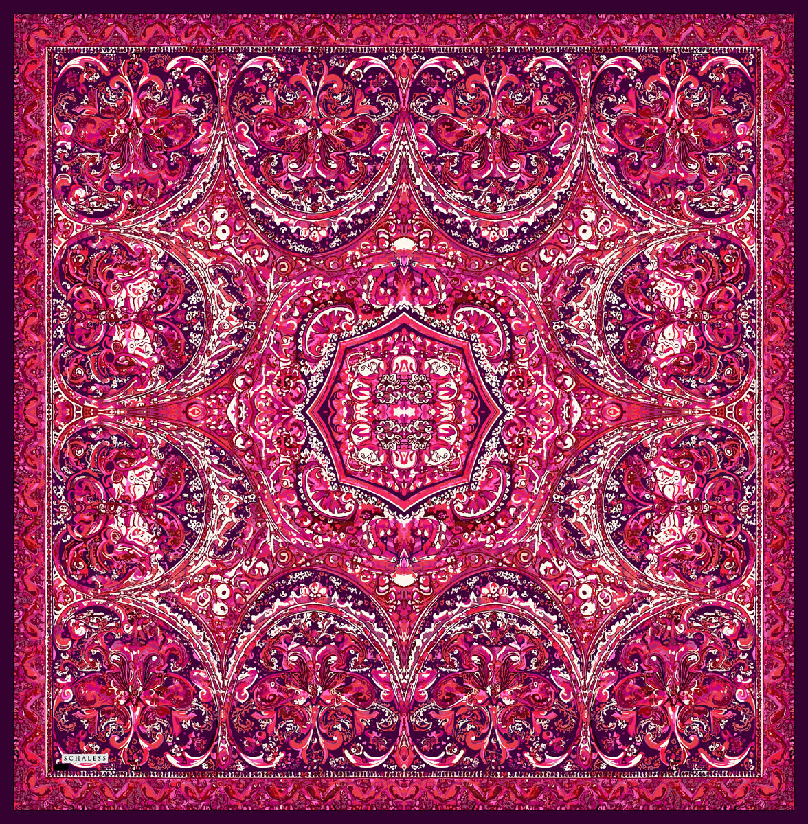 Vierra Desenli Eşarp - Ebedi Saraylar - Bordo