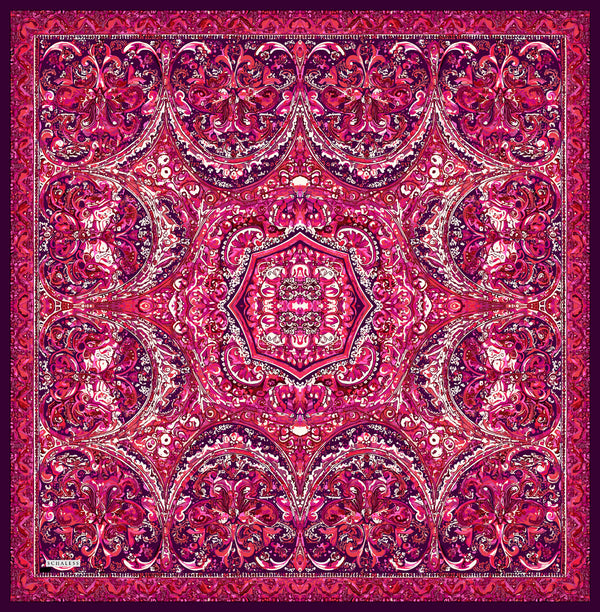 Vierra Desenli Eşarp - Ebedi Saraylar - Bordo