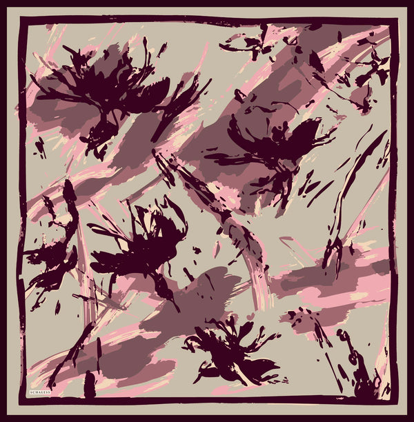 Vierra Desenli Eşarp - Özgür Fırçalar - Vizon