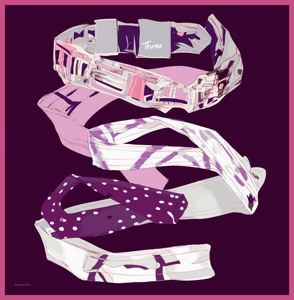 Vierra Desenli Eşarp - Düğümler ve Hikayeler - Pembe