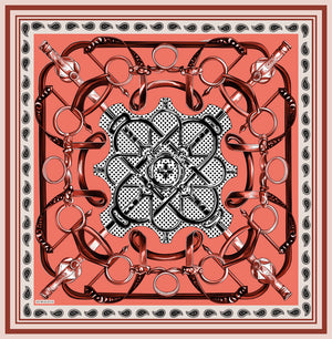 Vierra Desenli Eşarp - Süvarinin Arması - Somon