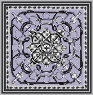 Vierra Desenli Eşarp - Süvarinin Arması - Lila