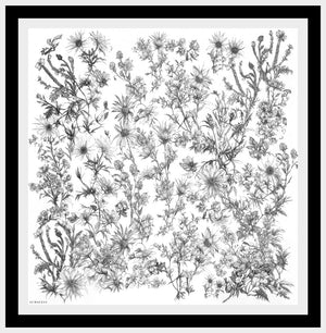 Vierra Desenli Eşarp - Sessiz Botanik - Gri