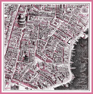 Vierra Desenli Eşarp - Yankılar Şehri - Pudra