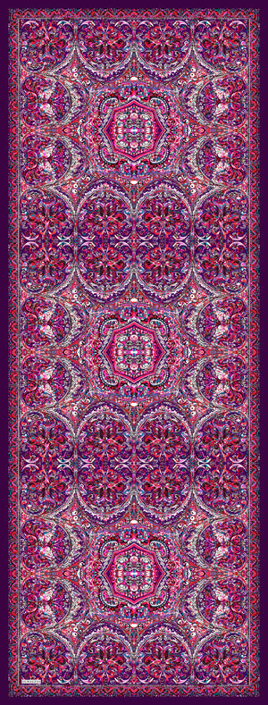 Vierra Desenli Şal - Ebedi Saraylar - Fuşya