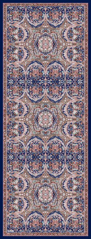 Vierra Desenli Şal - Ebedi Saraylar - Kahve Mor