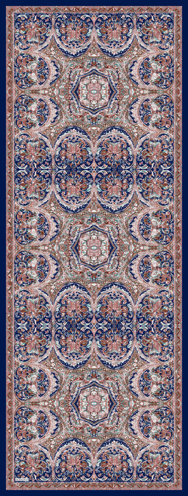 Vierra Desenli Şal - Ebedi Saraylar - Kahve Mor