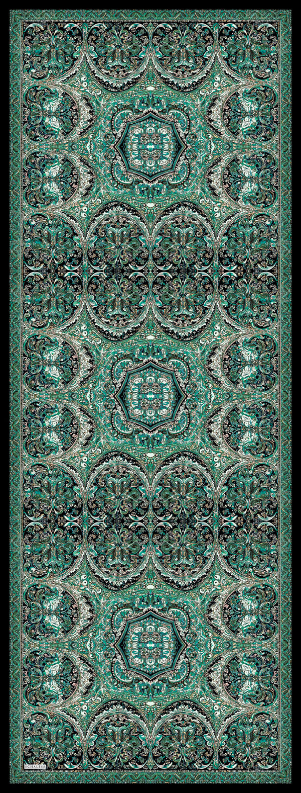 Vierra Desenli Şal - Ebedi Saraylar - Zümrüt Yeşili