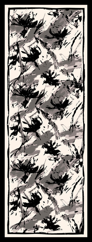 Vierra Desenli Şal - Özgür Fırçalar - Gri