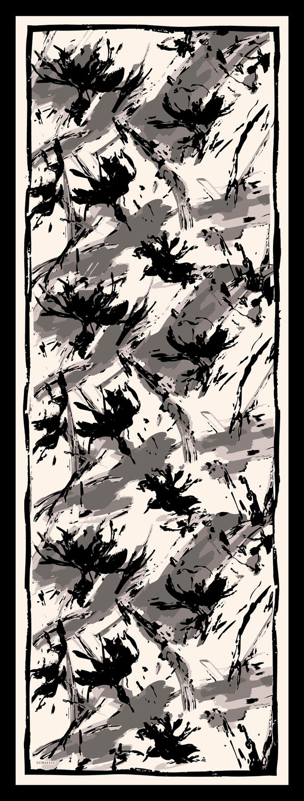 Vierra Desenli Şal - Özgür Fırçalar - Gri