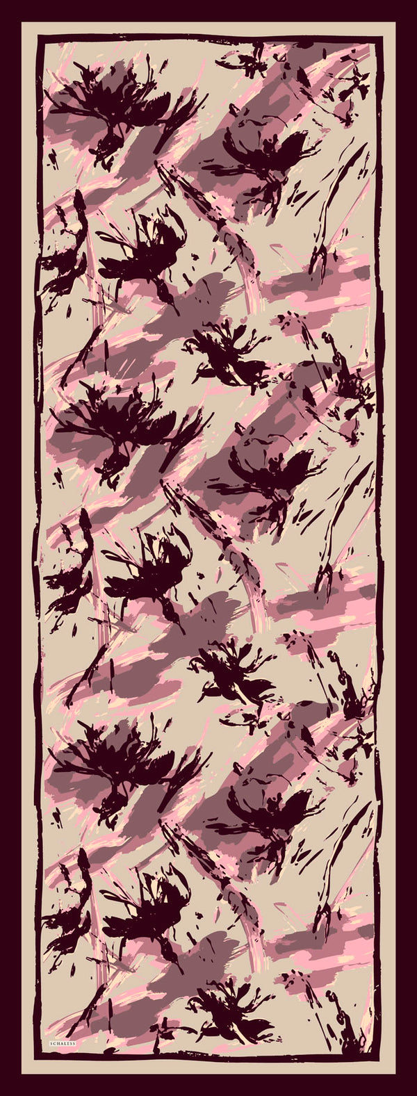 Vierra Desenli Şal - Özgür Fırçalar - Vizon