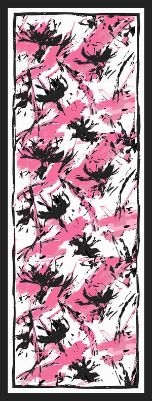 Vierra Desenli Şal - Özgür Fırçalar - Pembe