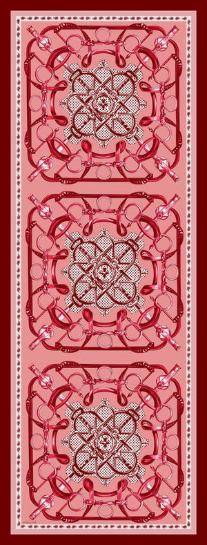 Vierra Desenli Şal - Süvarinin Arması - Bordo