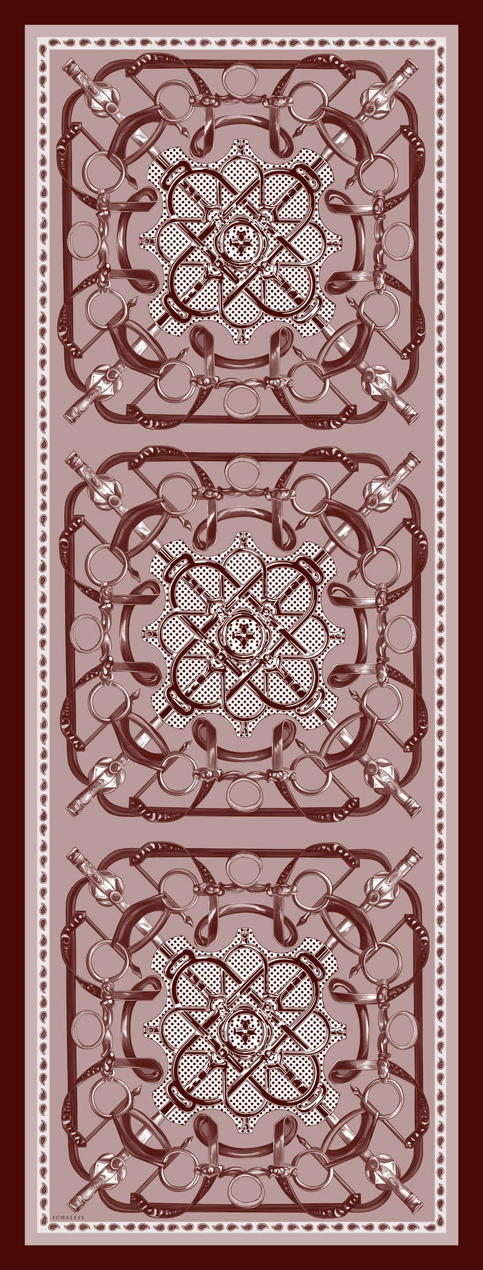 Vierra Desenli Şal - Süvarinin Arması - Vizon