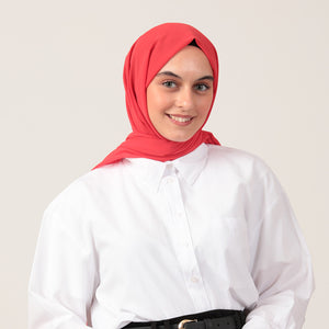 Şifon Şal - Nar Çiçeği