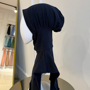 Boyunluklu Hijab Bone - Özel Üretim - Lacivert
