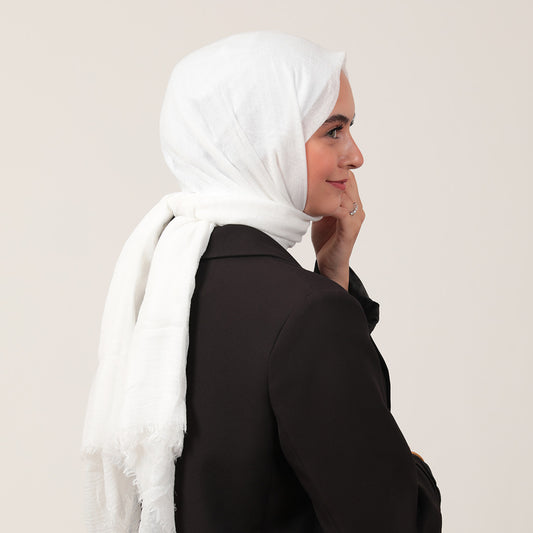 Bürümcük Şal - Beyaz