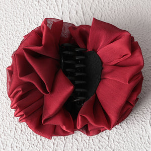 Kıskaçlı Topuz Tokası - Bordo