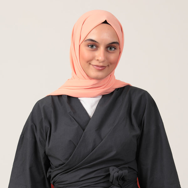 Şifon Şal - Somon