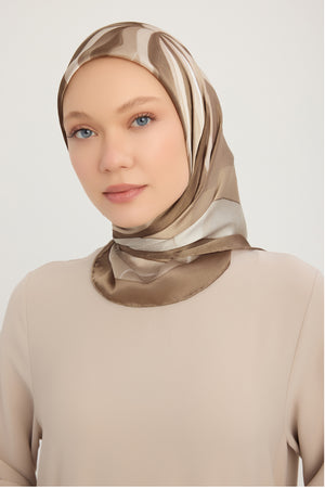 Aurora Desenli Janjan Eşarp - Göksel Gelgit - Vizon