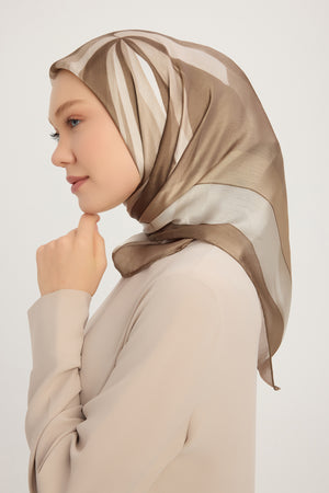 Aurora Desenli Janjan Eşarp - Göksel Gelgit - Vizon