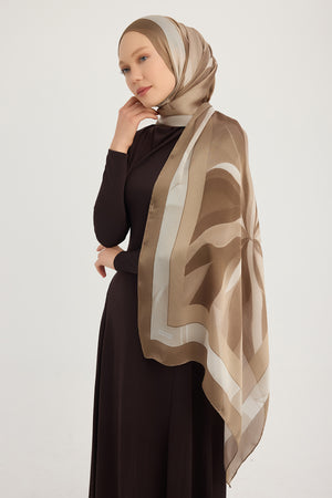 Aurora Desenli Janjan Şal - Göksel Gelgit - Vizon