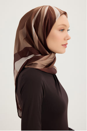 Aurora Desenli Janjan Eşarp - Göksel Gelgit - Bordo