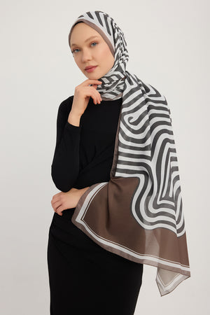 Efilia Desenli Şal - Yaşam İzi - Vizon