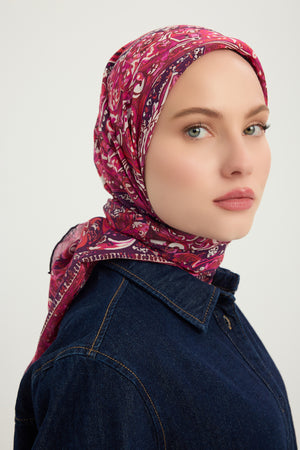 Vierra Desenli Eşarp - Ebedi Saraylar - Bordo