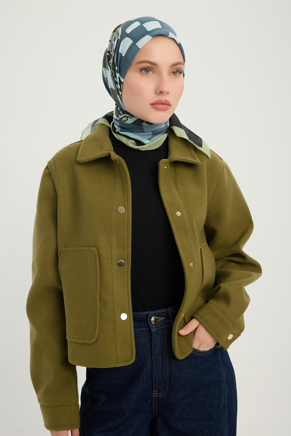 Efilia Desenli Eşarp - Pastel Yolculuk - Nefti