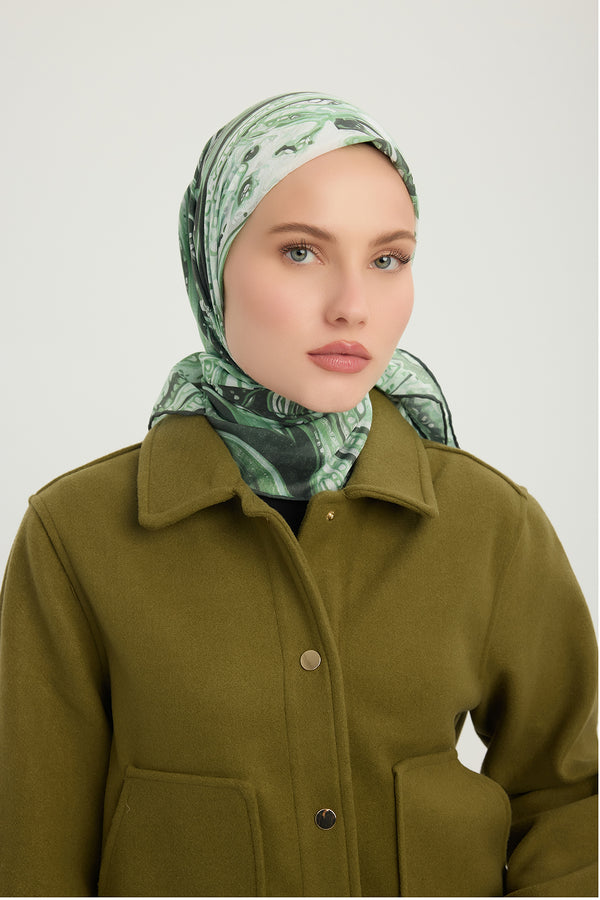 Efilia Desenli Eşarp - Kozmik Paisley - Nefti