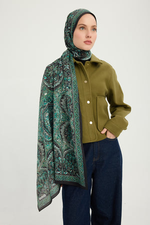 Vierra Desenli Şal - Ebedi Saraylar - Zümrüt Yeşili