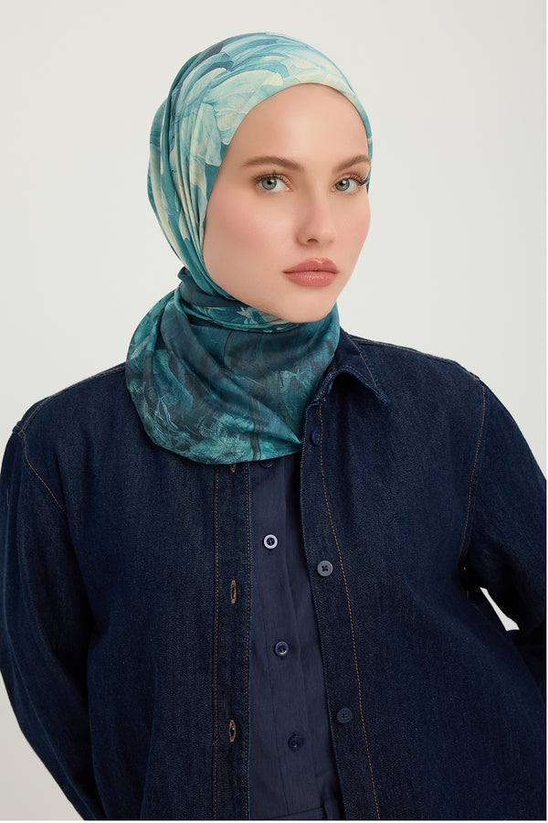 Efilia Desenli Eşarp - Zamansız Hayal - Nefti