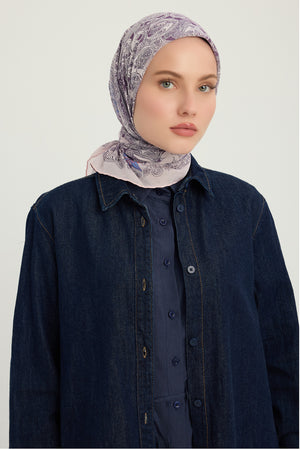 Efilia Desenli Eşarp - Sonsuz Aşk - Lila