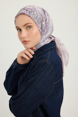 Efilia Desenli Eşarp - Sonsuz Aşk - Lila