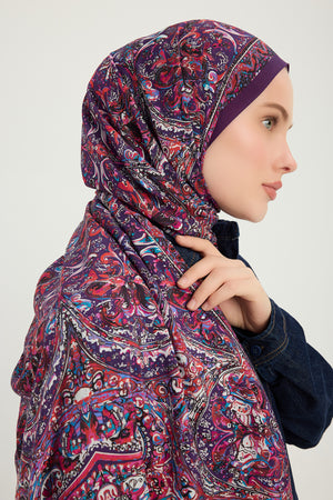 Vierra Desenli Şal - Ebedi Saraylar - Fuşya