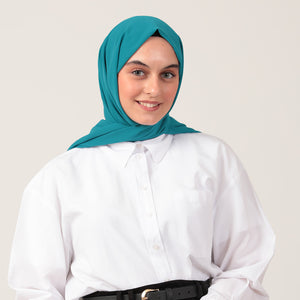 Şifon Şal - Petrol Yeşili