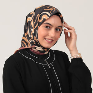 Twill Eşarp - İlkbahar Desen - Hardal