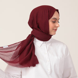 Ultra İnce Şal - Bordo