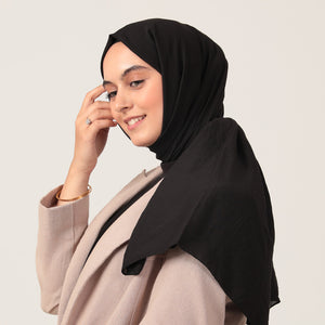 Bambu Pamuk Şal - Siyah