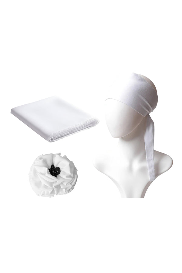 Kıskaç Tokalı Topuz Set - Beyaz