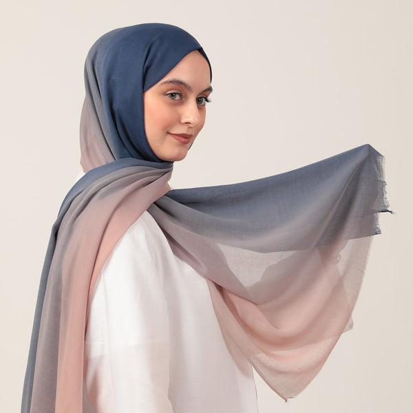 Degrade Şal - İndigo Pudra
